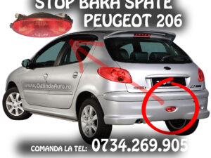 Ochi de pisica stop bara spate centru rosu bec ceata Peugeot 206