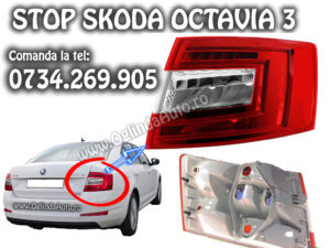 Stop, lampa, tripla dreapta pasager spate Skoda Octavia 3