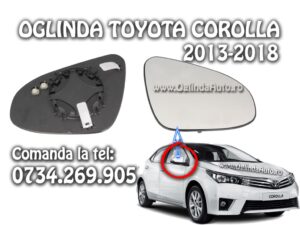 Geam oglinda dreapta Toyota Corolla 2013-2014-2015-2016-2017-2018