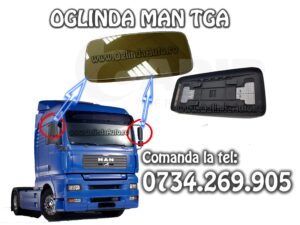 Geam sticla oglinda mare stanga dreapta MAN TGA cu incalzire