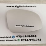Geam sticla oglinda dreapta partea pasagerului pentru Skoda Fabia 2 II cu incalzire, cod 10419 fabricata in anul 2007, 2008, 2009, 2010, 2011, 2012, 2013, 2014 si 2015.