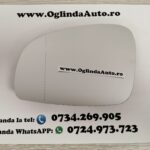Geam sticla oglinda stanga partea soferului pentru Skoda Fabia 2 II cu incalzire, cod 10419 fabricata in anul 2007, 2008, 2009, 2010, 2011, 2012, 2013, 2014 si 2015. Cu incalzire, dezaburire, degivrare.
