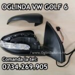 Oglinda completa dreapta partea pasagerului pentru VW Golf 6 VI cu reglaj electric si incalzire / degivrare / dezaburire pentru tip caroserie hatchback / scurta an fabricatie 2008, 2009, 2010, 2011, 2012, 2013, 2014.