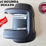 Capac carcasa oglinda Fiat Ducato stanga spate neagra partea soferului cu locas decupat pentru semnalizare an fabrica tie 2006, 2007, 2008, 2009, 2010, 2011, 2012, 2013, 2014, 2015, 2017, 2018, 2019 si 2020.