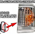 Lampa semnalizare semnal cu bec alb sau galben de pe oglinda dreapta partea pasagerului pentru Citroen Jumper an fabricatie 2006-2020 se potriveste si pe modelul cu facelift.