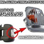 Lampa semnalizare semnal cu bec alb sau galben de pe oglinda stanga partea soferului pentru Peugeot Boxer an fabricatie 2006-2020 se potriveste si pe modelul cu facelift.