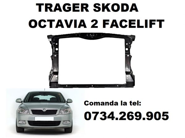 Trager sau tragar bara fata Skoda Octavia 2 Facelift motoare compatibile 1.2, 1.4, 1.6, 1.8, 2.0 si 1.9 benzina, motorina sau LPG/GPL an fabricatie 2009, 2010, 2011, 2012, 2013.