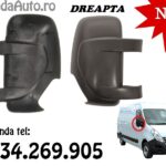 Carcasa capac oglinda Renault Master 3 dreapta neagra 2010-2020 cu lampa semnal in ea