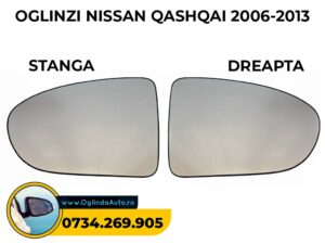 Sticla oglinda Nissan Qashqai cu incalzire si suport prindere