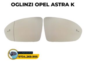 Oglinda Opel Astra K sticla cu senzor unghi mort blind spot