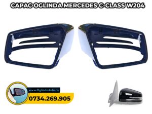 Capac oglinda Mercedes C-Class W204 negru metalizat lucios