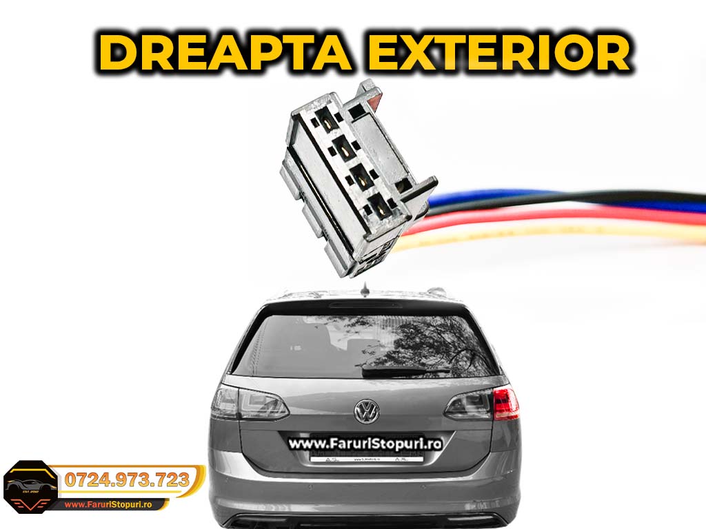 VW Golf VII combi conector cu fire prelungite pt fasung triple - imagine 3