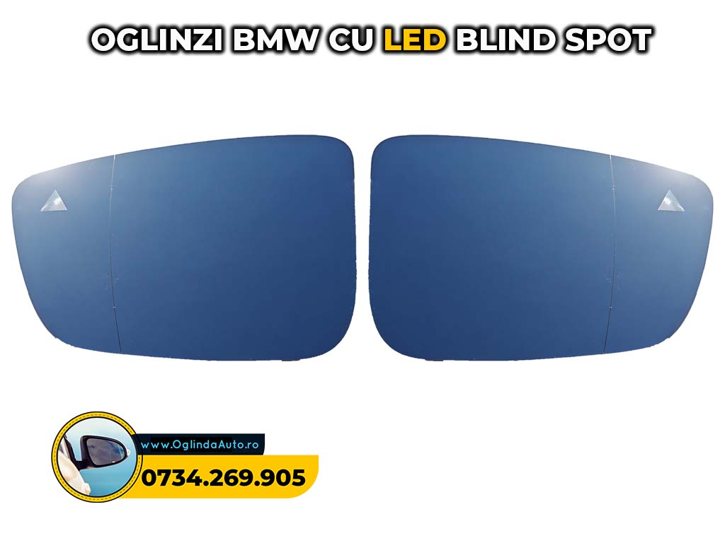 Oglinda BMW Seria 3 an 2018-2025 cu triunghi LED Blind Spot