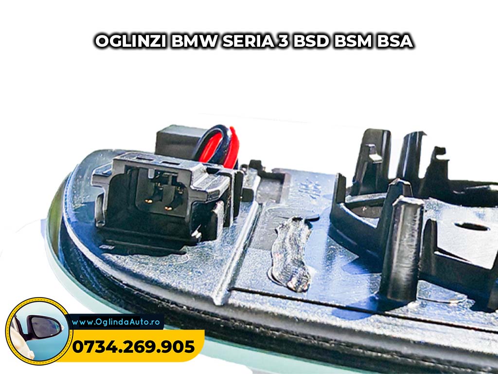 Oglinda BMW Seria 3 an 2018-2025 cu triunghi LED Blind Spot - imagine 6